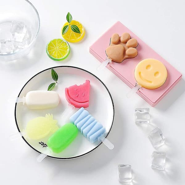 Isform Isforme Popsicle Form Sæt, Med Låg, Let At Fjerne, Silikone, DIY