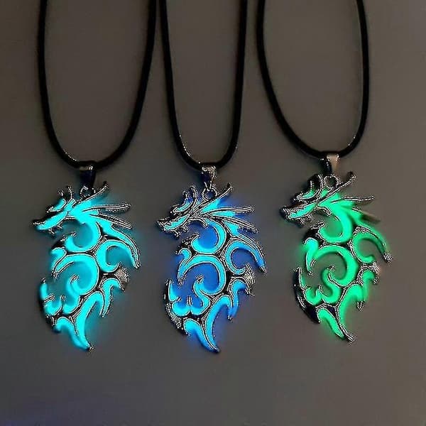 Lysande Halsband Lysande Fluorescerande Silverpläterad Lysande Herr- och Damhalsband