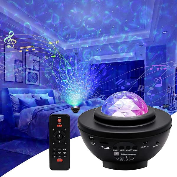 Led-stjerneprojektor nattelys, Galaxy-projektorlys med Bluetooth-musik