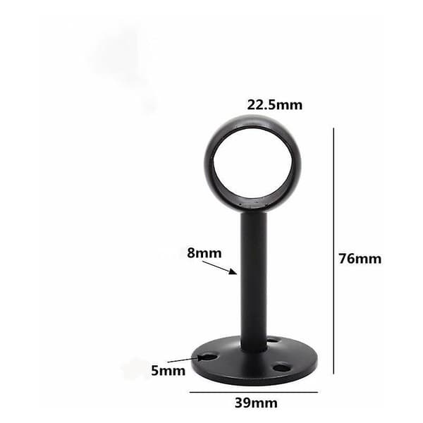 Gardinstangskroge til loftsmontering, Healwe 4 stk. (22 mm) rustfrit stål