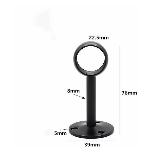 Gardinstangskroker for takmontering, Healwe 4 stk (22 mm) rustfritt stål