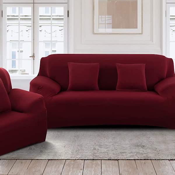Firkantet sofaovertræk strækbart sofaovertræk med armlæn med pudebetræk elastisk sofaovertræk