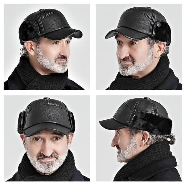 Vinterlue med plysjisolasjon for middelaldrende og eldre menn Style2