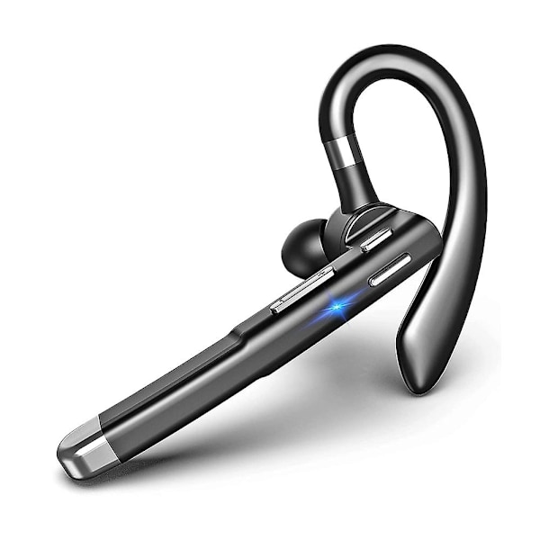 Trådlöst Bluetooth-headset Hands Free Single Ear Hörlurar Brusreducerande Mikrofon för Kontor/D（Svart）