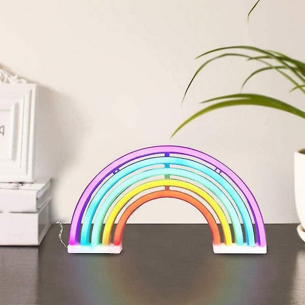 Premium Regnbåge Led Neon Ljusskylt Sovrum Vägglampa
