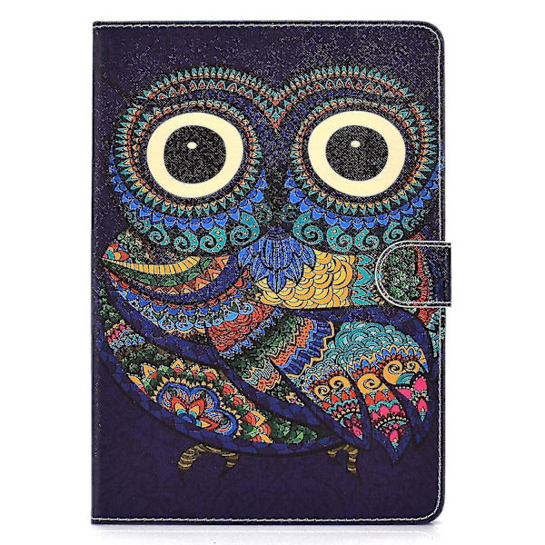 Kuviollinen PU-nahkainen suojakuori [Lompakkoteline] iPad Pro 10,5 tuuman (2017)/(2019)（Tyyli B iPad Pro 10,5 tuuman (20，Monivärinen, Pöllö）