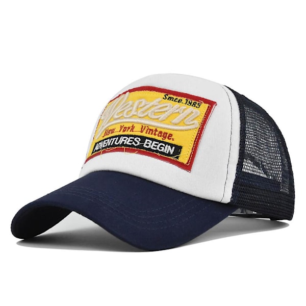 Western Broderi Baseball Cap Tredimensionelt Broderi Cap Mesh Cap 1985 Buet Skygge Solskygge Western