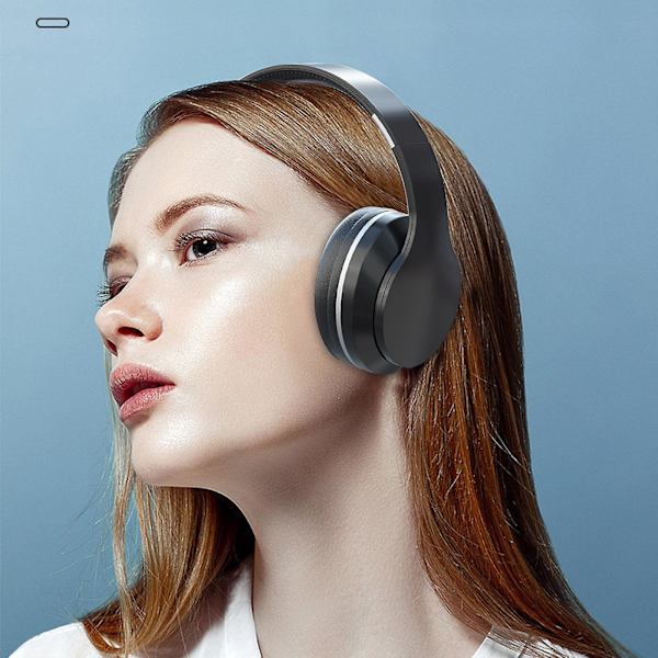 Huvudmonterat hopfällbart trådlöst Bluetooth-headset (BK)