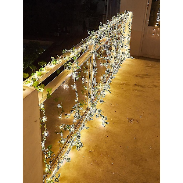 Led-slingor 2m 20led/ 5m 50led Lönnlöv Garland Jul Fe-ljus För Hem