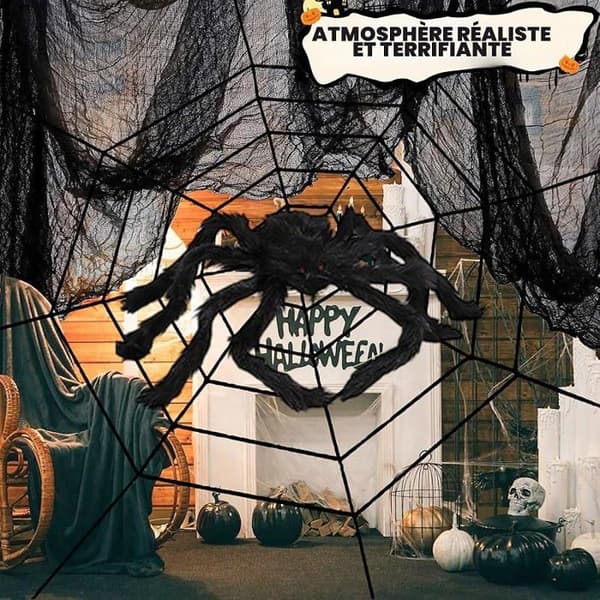 Edderkoppespind til Halloween, Halloween Edderkoppespind, Luksuriøst Design, Halloween Edderkoppespind Borddekorationer