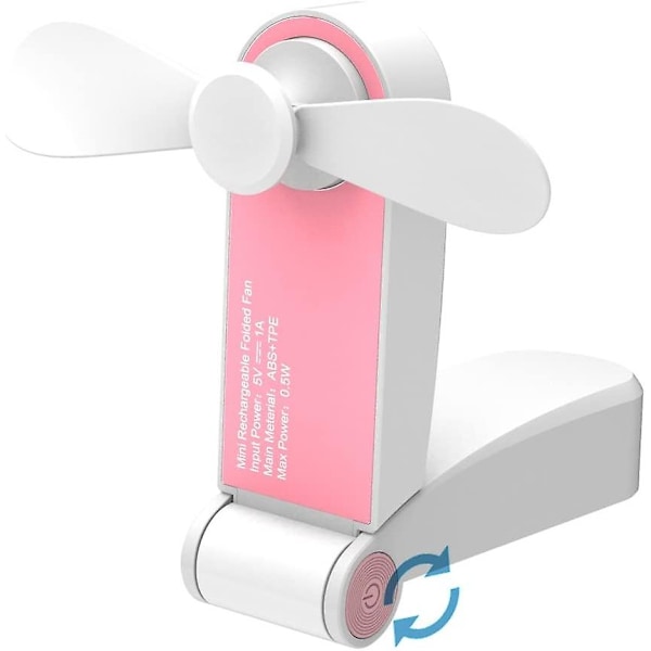 Personal Fan Handheld Fan Mini Usb Desk Fan Portable Travel Fan Rechargeable Pocket Fan