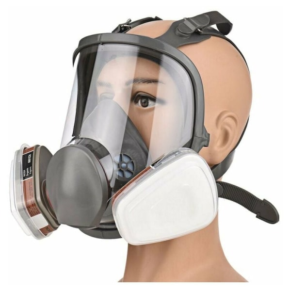 GTA Återanvändbar Full Protection Respirator 16 in 1 Organic Vapor Respirator Mask för målning, polering, svetsning och annan arbetssäkerhet