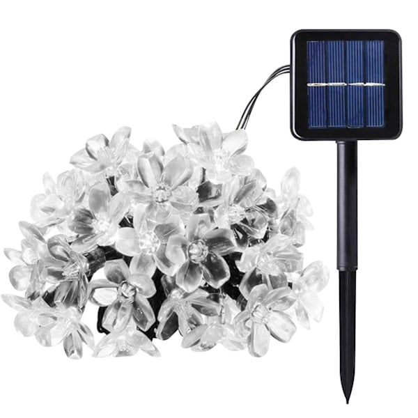 Solcellelamper Udendørs Have Solcelle Blomsterlampe Streng Led Blomster Dekorative Lampe Festival Have Have Gennemsigtig Blomst Lille Farve Lampe Bælte Multic