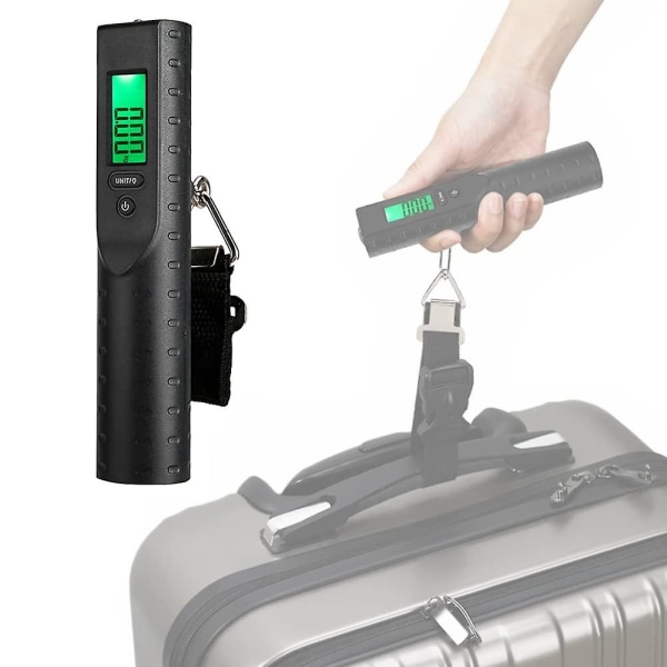 Resbagagevåg, hängande resväska Bärbar digital våg, USB laddningsbar, med 3000mAh Power Bank, funktion
