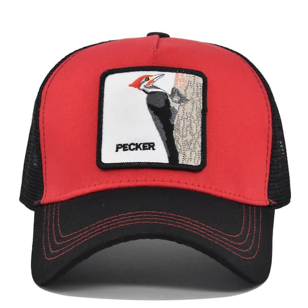 Pecker Brodert Baseball Cap Spettmeis Patch Brodert Cap Mesh Cap Buet Bremskjerm Sol Visor