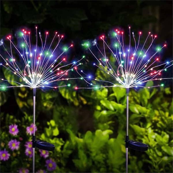 Gårdsplassdekorasjon LED solcellelys blomsteroppsatslampe (formen kan endres manuelt)（A）