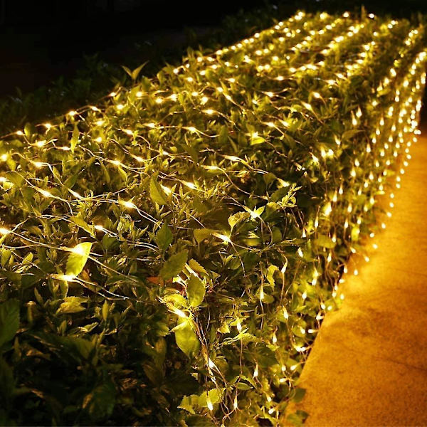 Led-ljusslingor utomhus 320 Leds ljusslingor nätljusgardin varmvit 8 lägen julbelysning med fjärrkontroll timer ljusslingor för inomhus