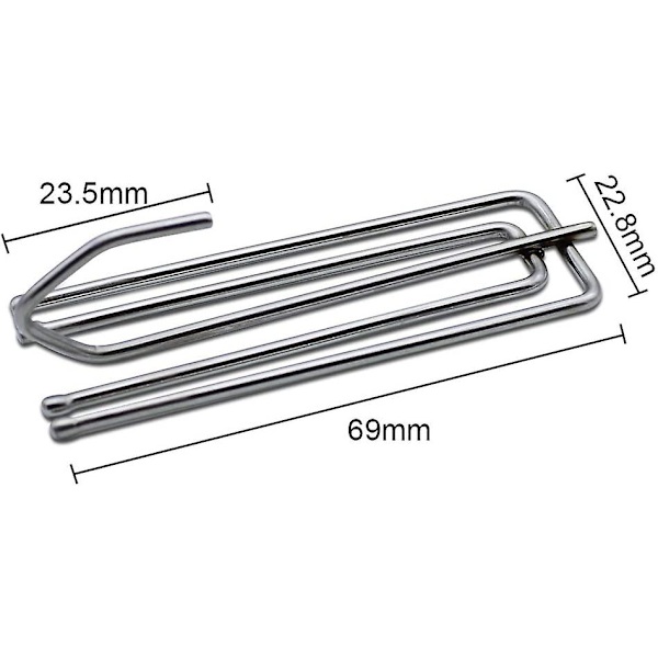 25-pack gardinkrokar i rostfritt stål, gardinrullar, gardinglidare, gardingåva