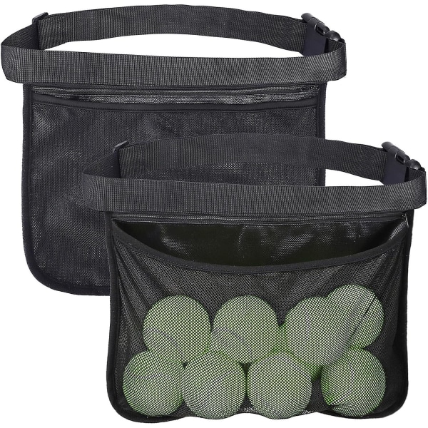 2 tennisväska med fäste, rymmer lätt 8-10 pickleballs eller tennisbollar, justerbar Tennis Fanny Pack