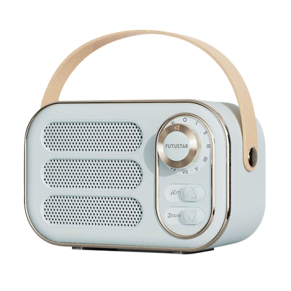 Bærbare trådløse Bluetooth-høyttalere, multifunksjonelle, mini, bærbare FM-radio, Bluetooth-høyttaler, USB, TF, AUX, innendørs, utendørs, trådløs høyttaler med retrodesign