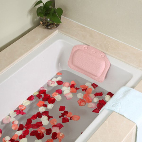 Badepude, blødt skumpolstret spa-pude PVC-badekar Nakkestøtte Nakkepude Hjemmebrug Badeværelsestilbehør