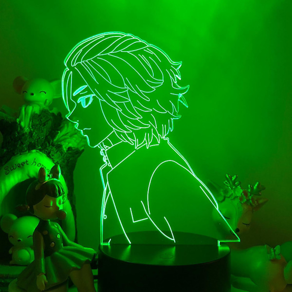 3D LED nattlys Anime-figurer 3D-illusjon