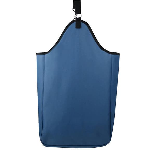 Mimigo Hestehøpose Stor Robust Hestefoder Høpose Hestefoder Tote Taske Med Metalringe Til Hest Får Ko 600d Nylon（33x18x60cm，BLÅ）