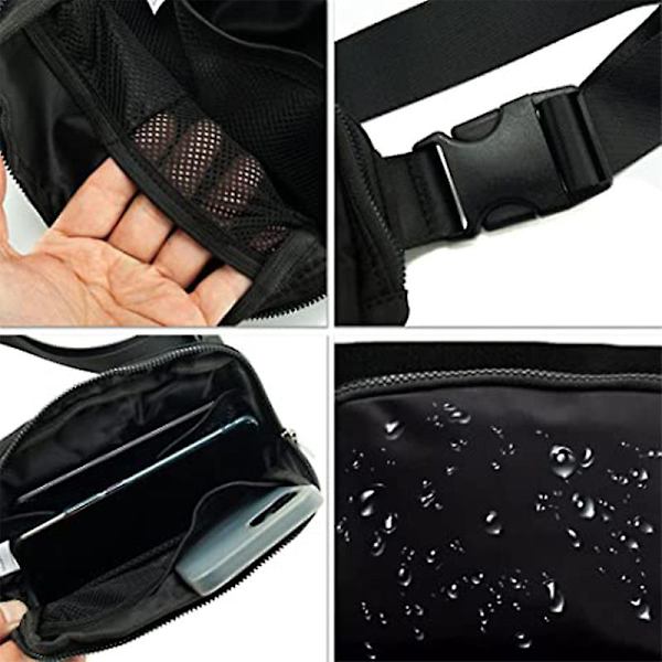 Casual midjeväska Vattentät Bärbar Pack Dragkedja Bröstväska Utomhus Sport Crossbody Väska Casual Resväska Löparväskor
