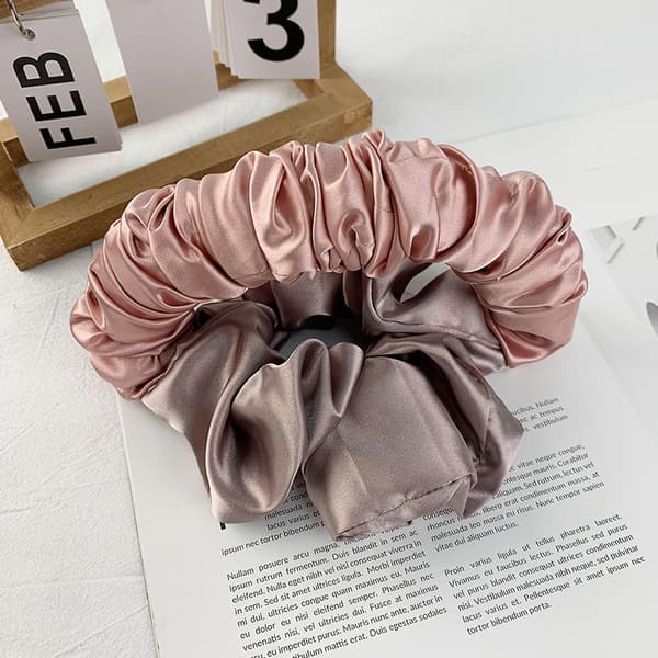 Mjukt hårrep hårscrunchies elastisk hårring hästsvansrulle för flickor（8）