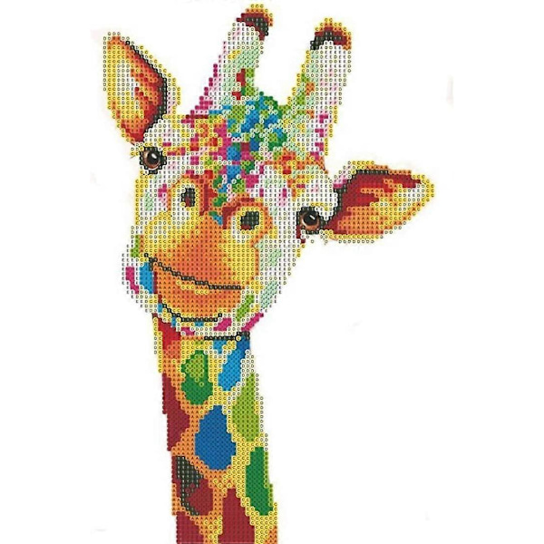 Giraff Diamantmålning Kit för Vuxna Nybörjare 5D Rund Full Borr Djur Diamantkonst Kit Giraff Diamantmålning Kit Pi