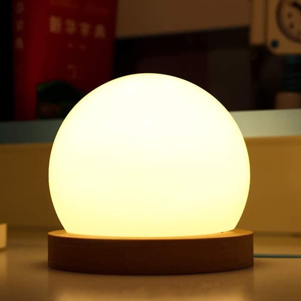 Dimbar sengelampe LED nattlys USB skrivebordslampe justerbar lysfarge