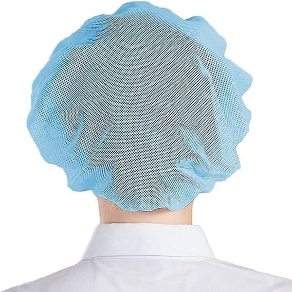 5 stycken (Ljusblå [Mesh Hat]) Mössa Mesh Hat Beanie Unisex disponibelt nät för hårnät för arbete Kök Factory