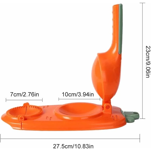 2-i-1 Dumpling Form Tryk, Dumpling Maker, Manuel Dej Tryk, Dumpling Hud Form og Dumpling Fremstilling Form, Manuel (Grøn)