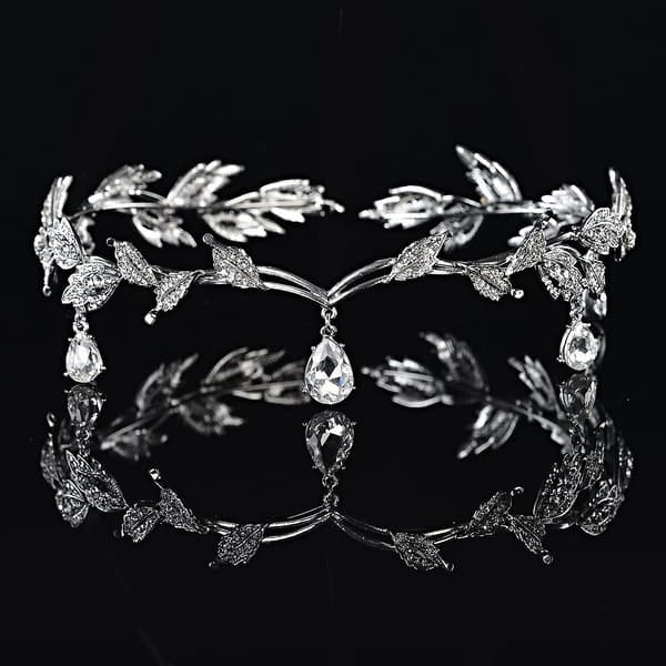 Hodeplagg Krystallperlet Pannebånd Krystall Rhinestone Bryllupshodebånd Brudehårtilbehør