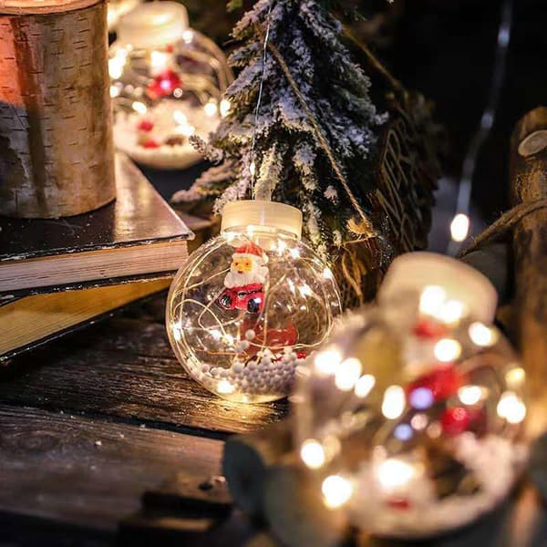 Julepynt 10 LED kobbertråd streng julehåndverk ferielys 8 blinkende moduser