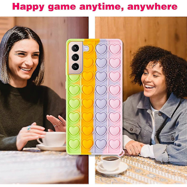 Trendigt och roligt fodral till Samsung Galaxy S21 Plus S21+, Silikon Cartoon Rolig Söt Cool Fidget Unik Designer Roligt Omslag Fodral för Pojkar Flickor Kvinnor M