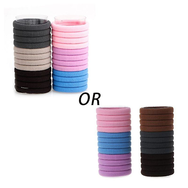 24 stk. Fashion Girls Women Hårbånd Bånd Elastisk Reb Ring Hårbånd Hestehale Ny