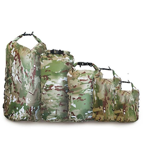 Camping Utomhus Bärbar Kamouflage Vattentät Väska Camping Simning Dykning（35L，grön）