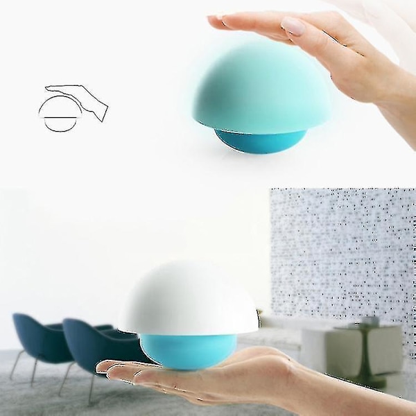 Usb-dricksglas nattlampa med intelligent touch-justering, svampformad atmosfär