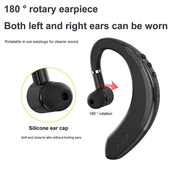 Bluetooth-headset trådløst headset Bluetooth 5.0 ultralett håndfri forretningsheadset med mikrofon