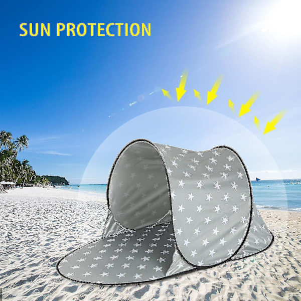 Automatisk utendørs campingtelt vanntett anti-uv strandtelt (oransje)