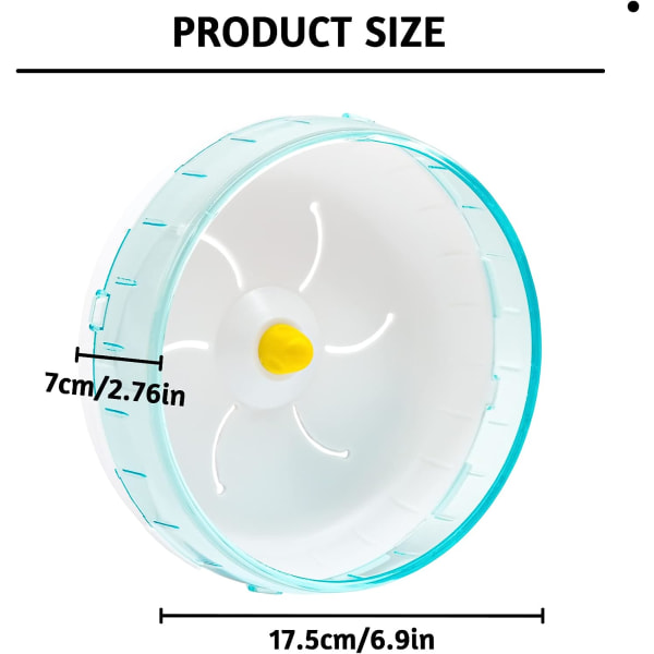 Hamsterhjul (17,5 cm, blått)