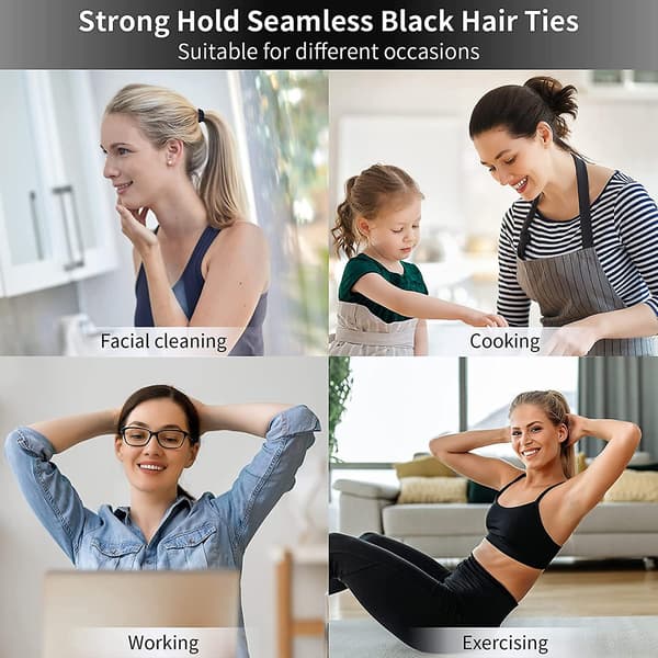 120 stk. sorte hestehale-hårbånd