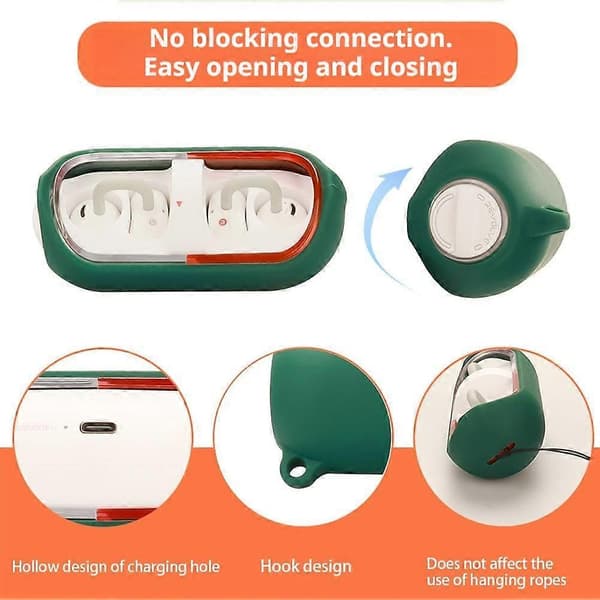 Beskyttelsesetui for Bluetooth-øretelefoner i myk silikon White