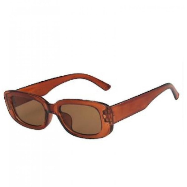 Brune mote retro firkantede solbriller unisex