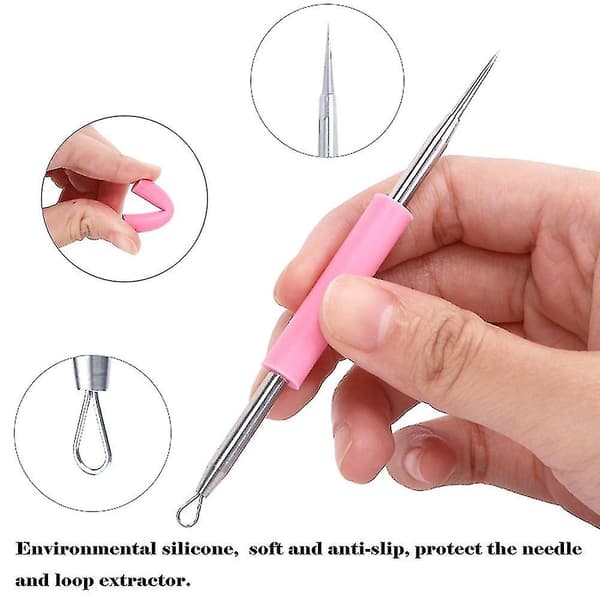 Professionel aknefjerningsnål, Whitehead & Blackhead Remover, Pimple Extractor Tool Bedste gave Bedste gave