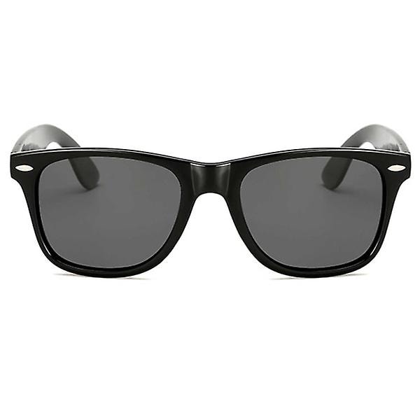Retro Wayfarer Solbriller Sort Sort Glas Sort