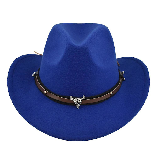 Europeisk och amerikansk kohuvud retro imitation fårhatt Cowboyhatt filt hatt yllehatt etnisk huva retro jazzhatt