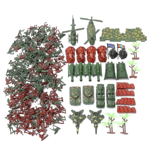 270 delar Militär modell Lekset Soldat Militära figurer och tillbehör Leksaker