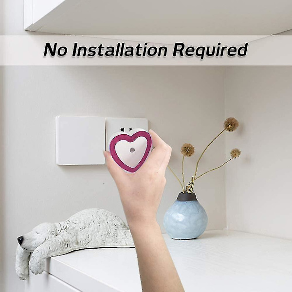 Hjerteformet smart lysstyret induktionsnattelys E-gaver (style1)